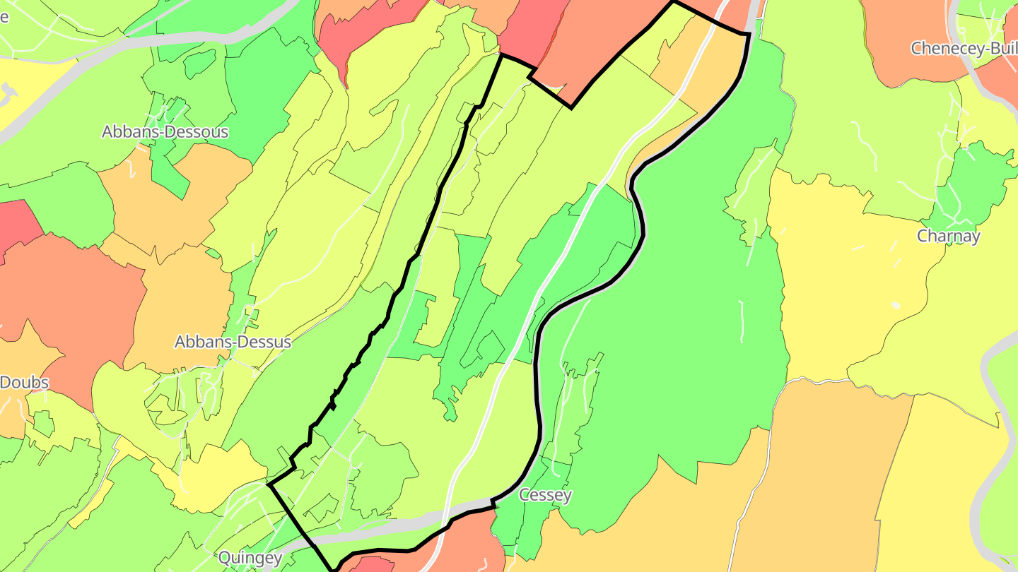 Carte des prix de l'immobilier Chouzelot