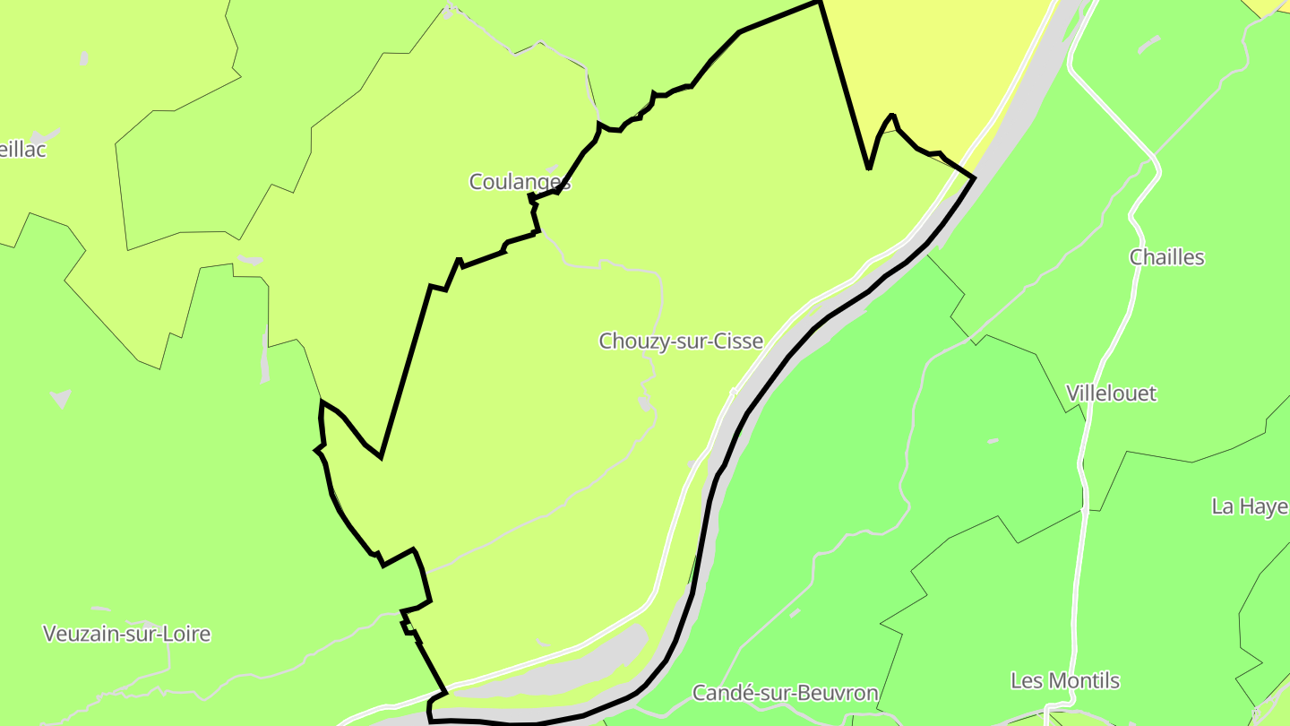 Carte des prix de l'immobilier Chouzy-sur-Cisse