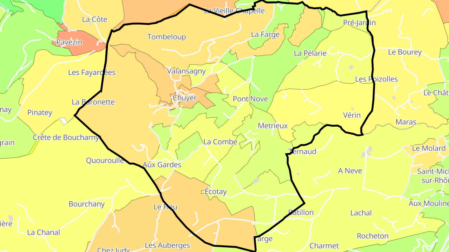 Carte des prix de l'immobilier Chuyer
