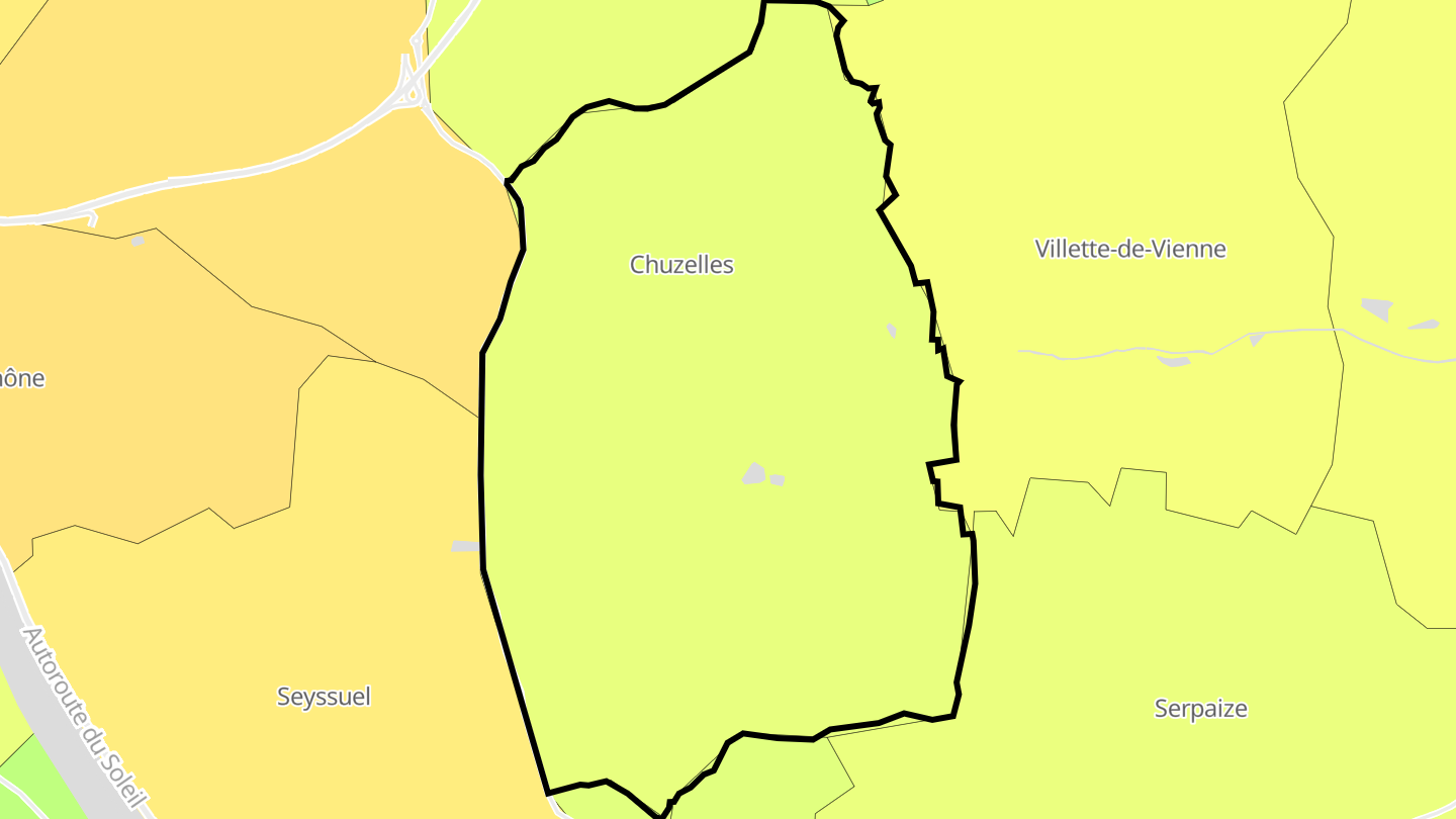 Carte des prix de l'immobilier Chuzelles
