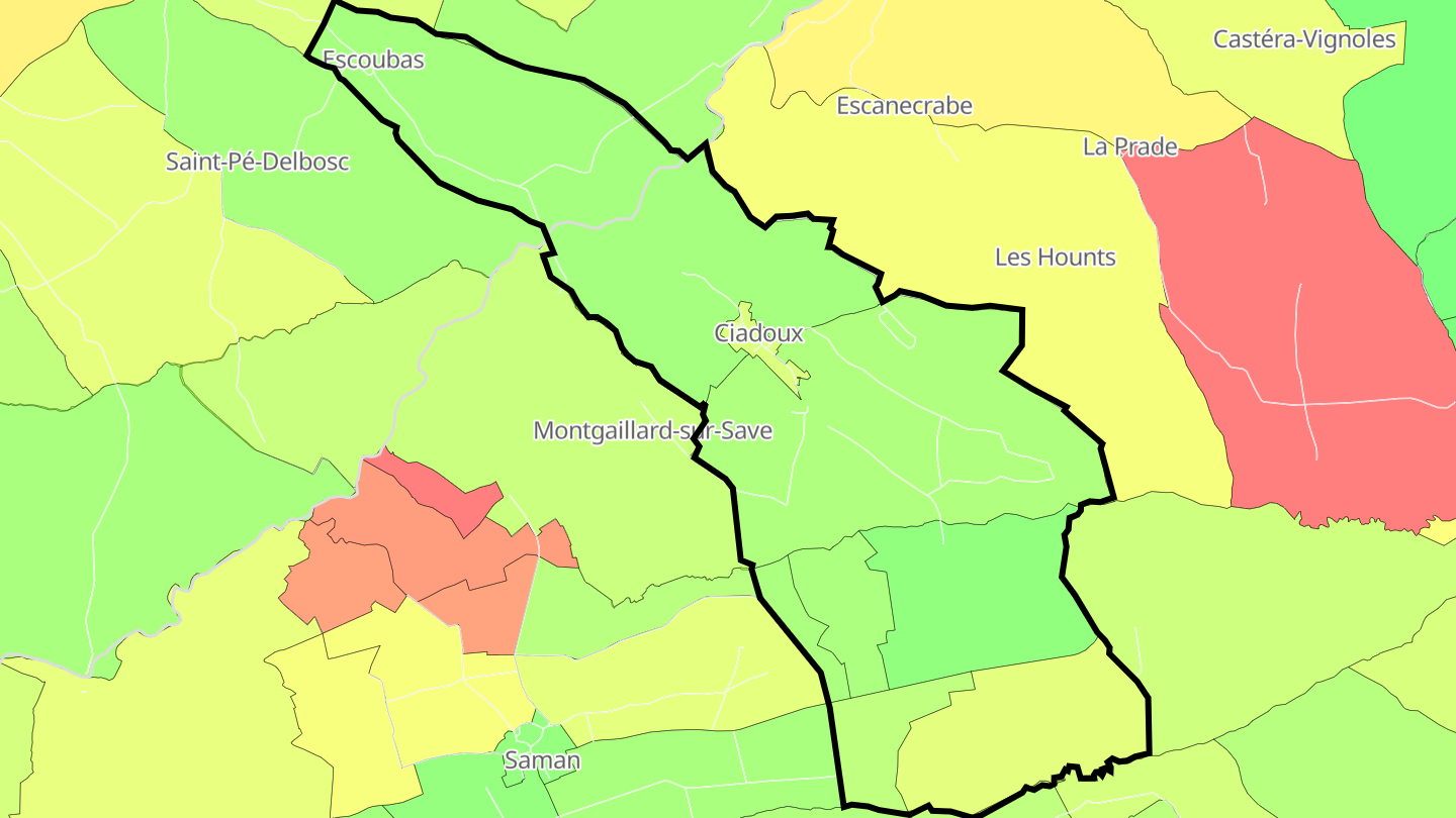 Carte des prix de l'immobilier Ciadoux