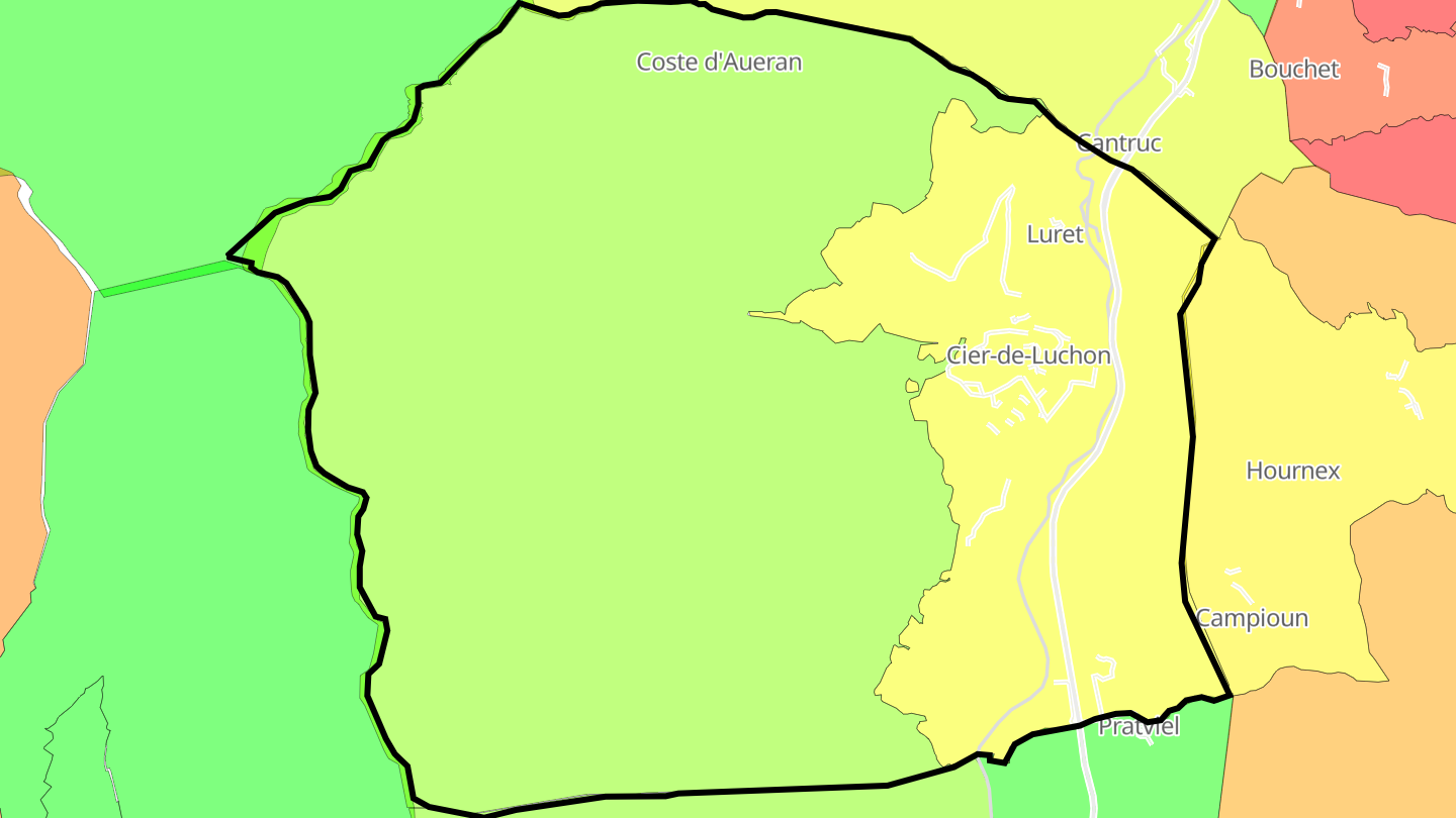 Carte des prix de l'immobilier Cier-de-Luchon