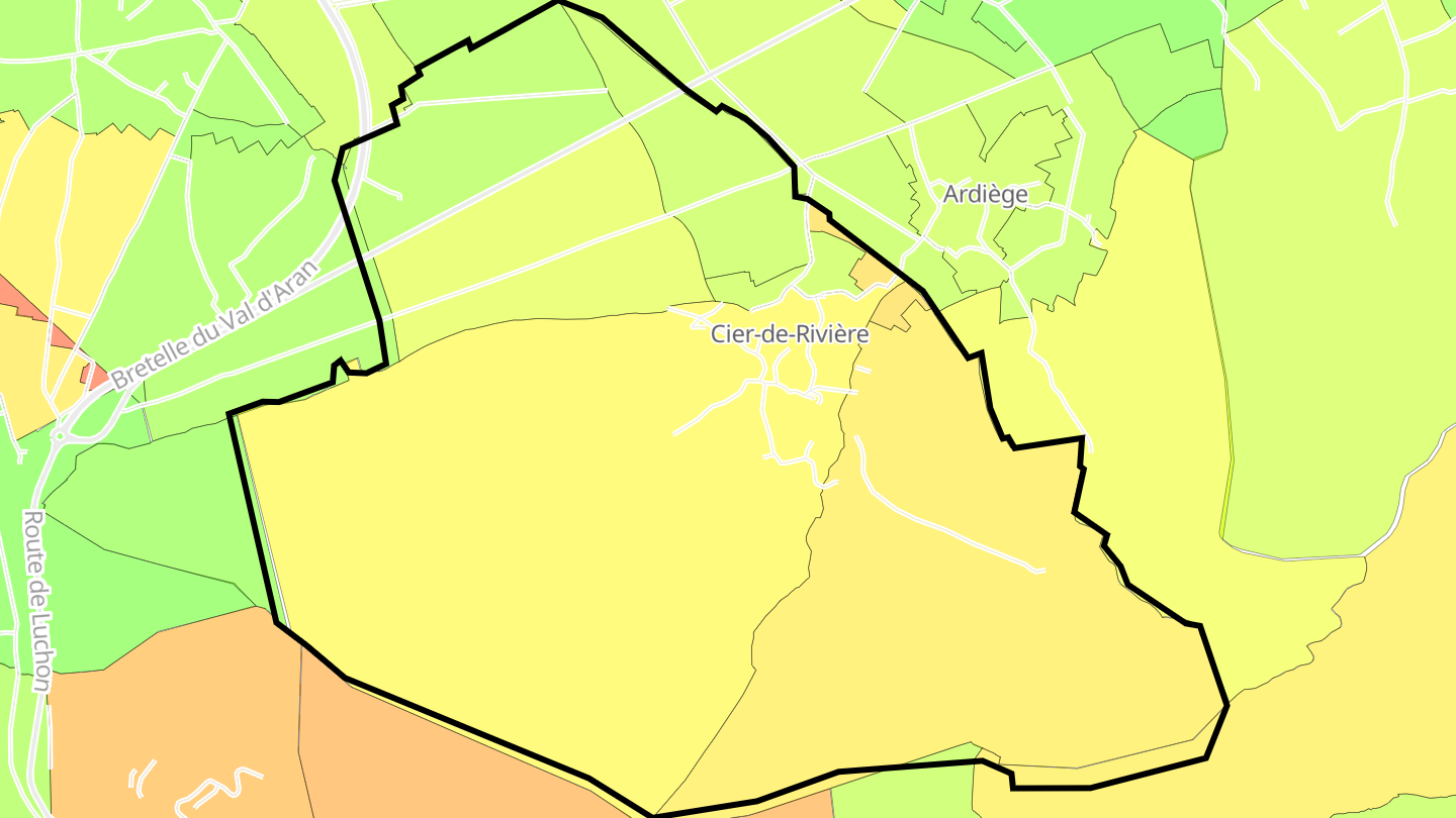 Carte des prix de l'immobilier Cier-de-Rivière