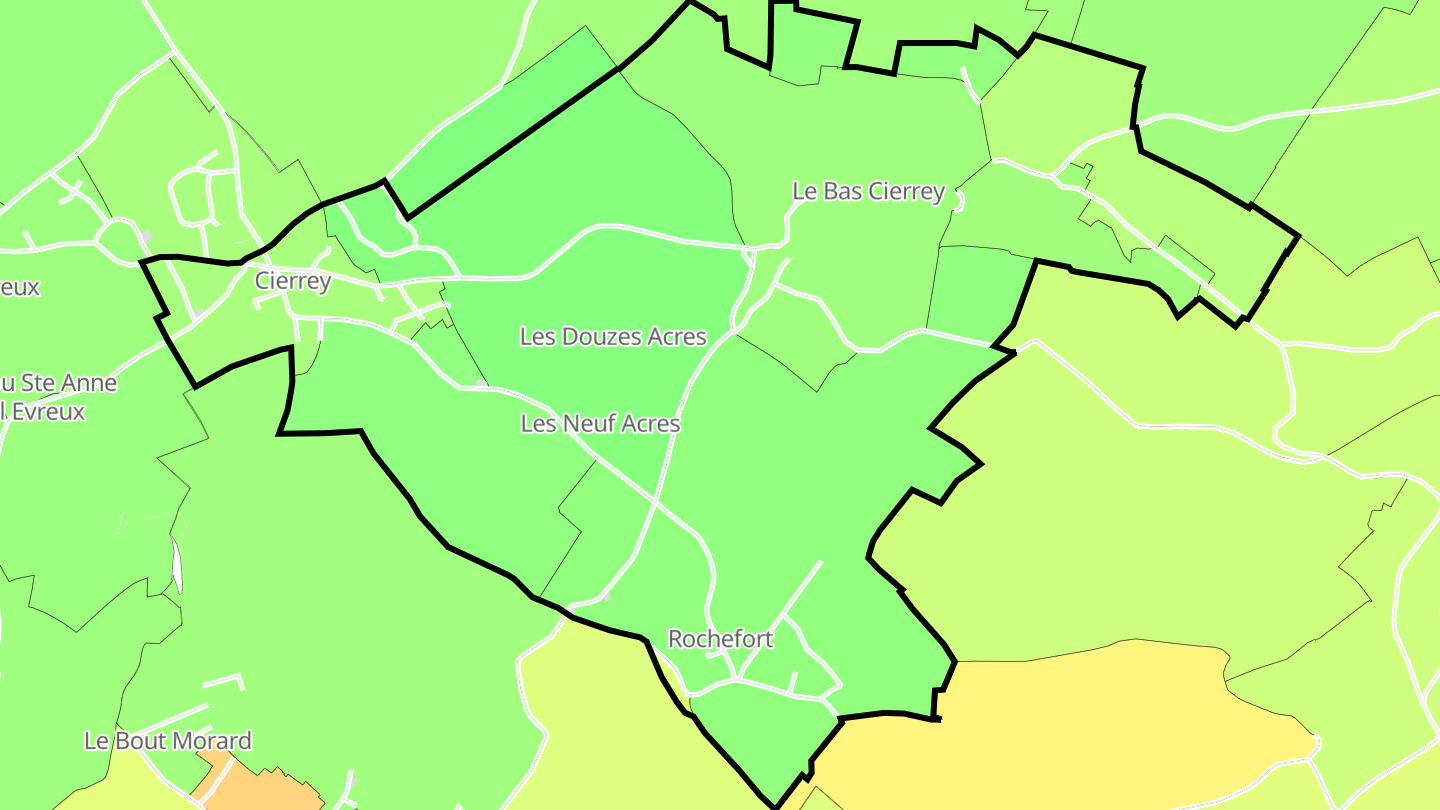 Carte des prix de l'immobilier Cierrey