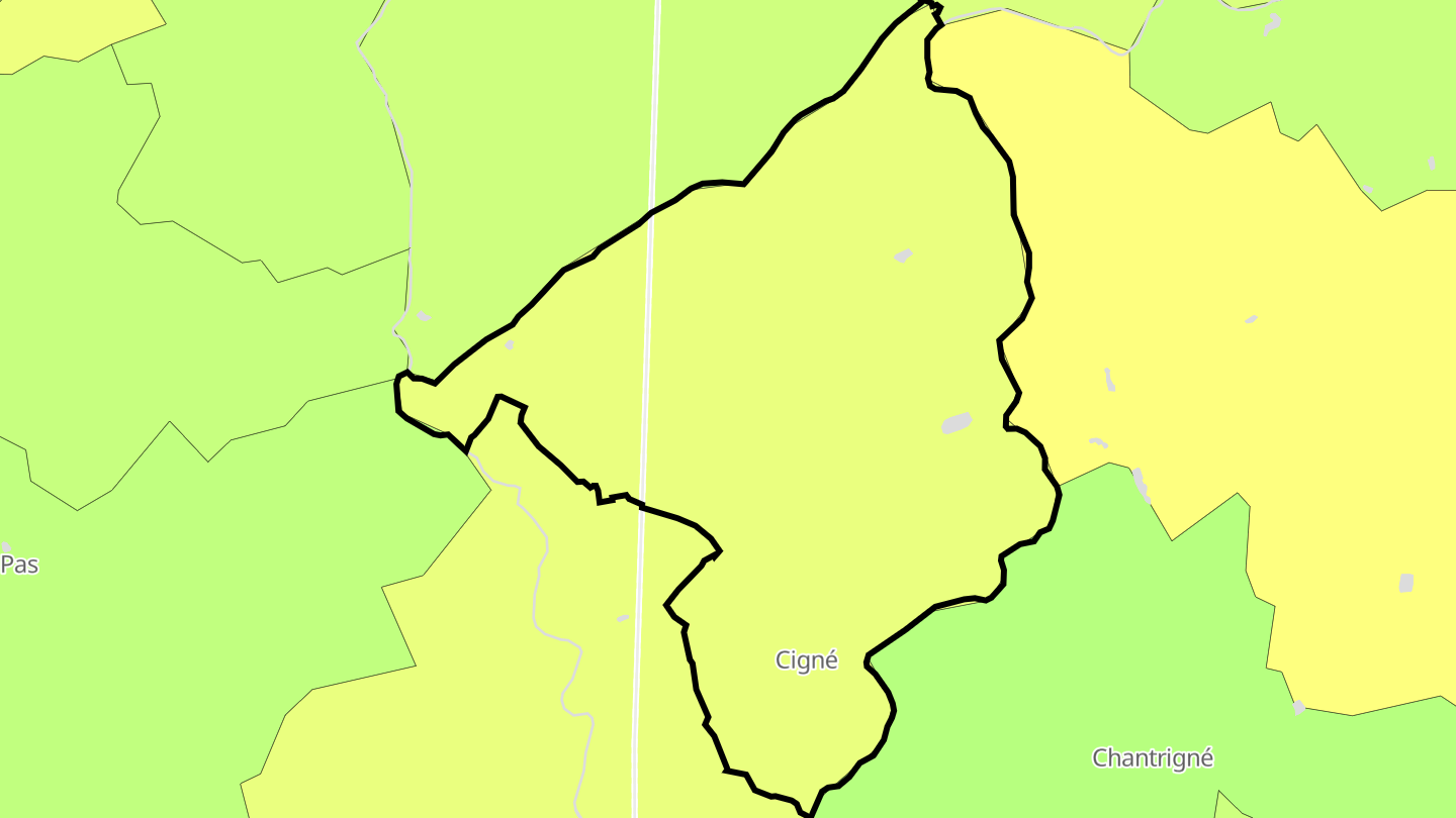 Carte des prix de l'immobilier Cigné
