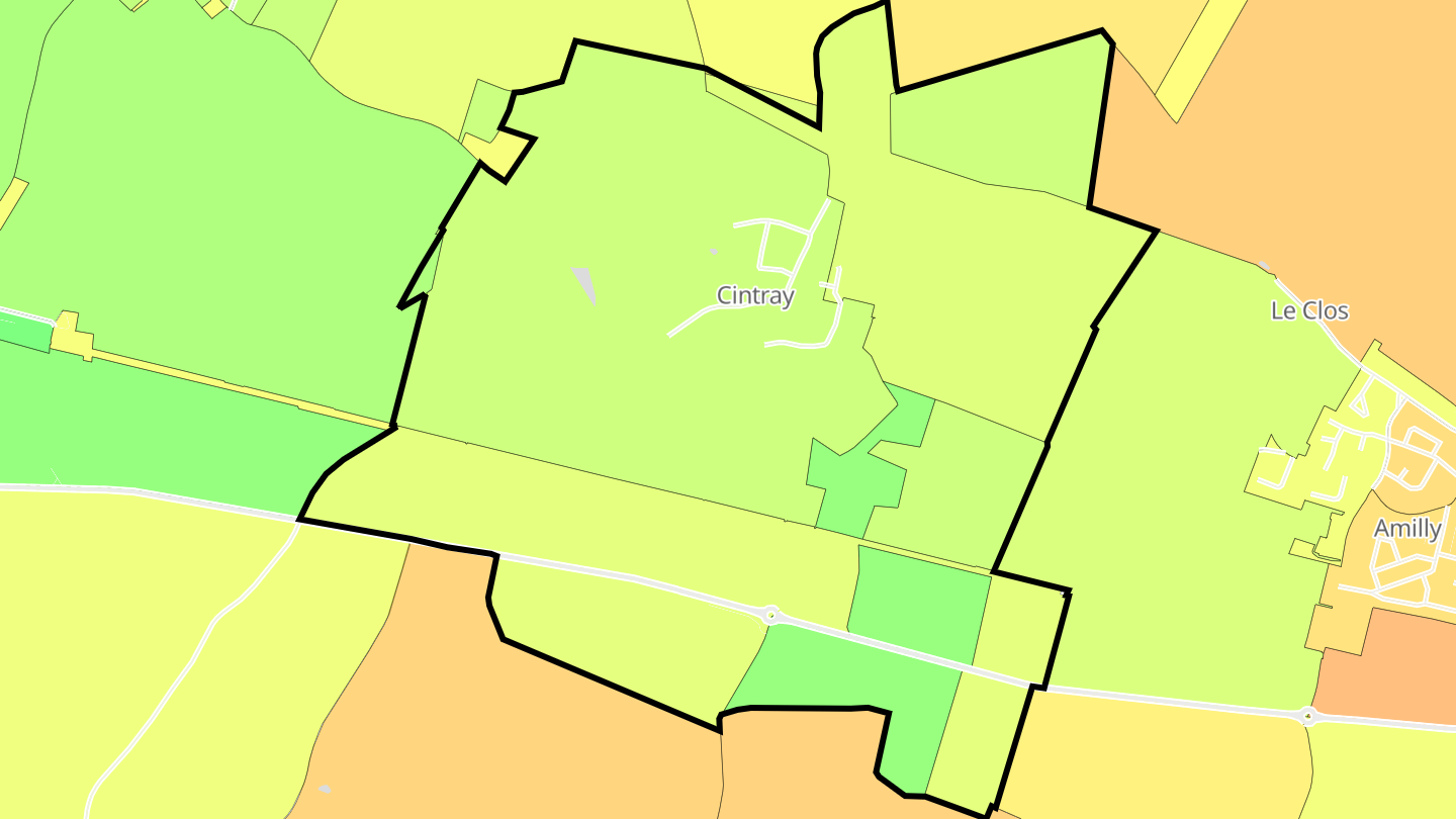 Carte des prix de l'immobilier Cintray