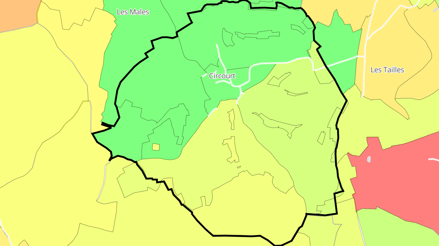 Carte des prix de l'immobilier Circourt