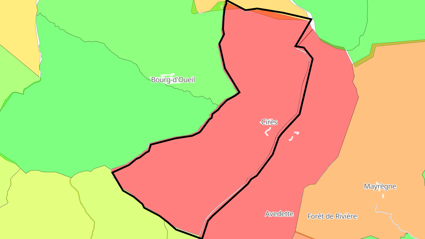 Carte des prix de l'immobilier Cirès