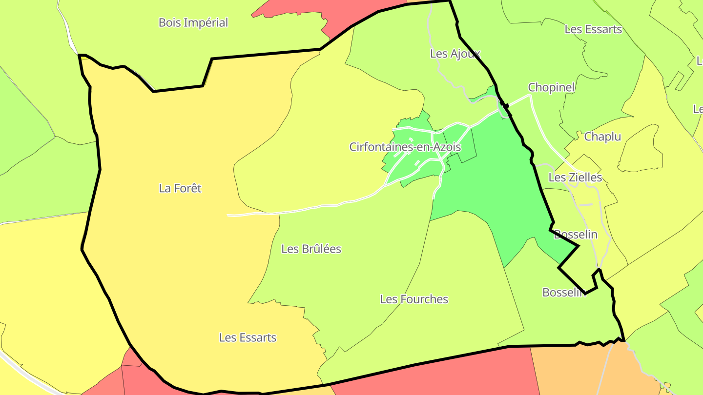 Carte des prix de l'immobilier Cirfontaines-en-Azois