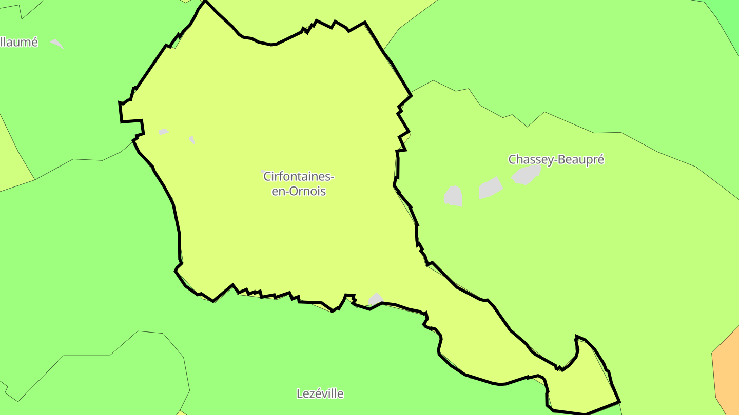 Carte des prix de l'immobilier Cirfontaines-en-Ornois