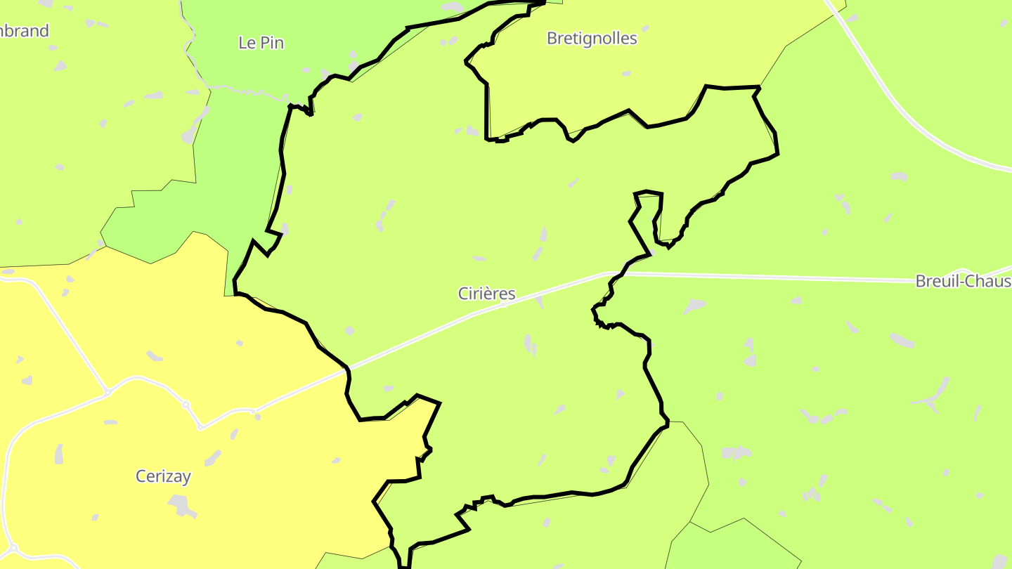 Carte des prix de l'immobilier Cirières