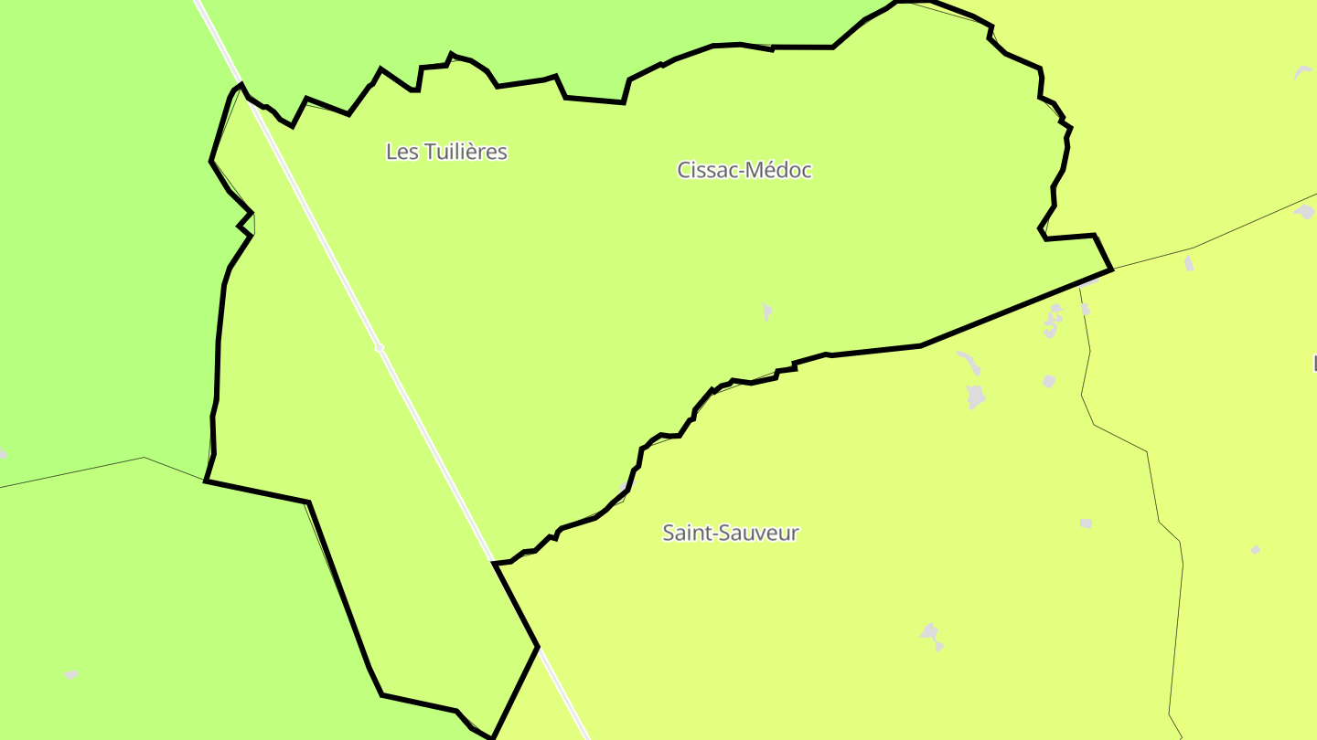 Carte des prix de l'immobilier Cissac-Médoc