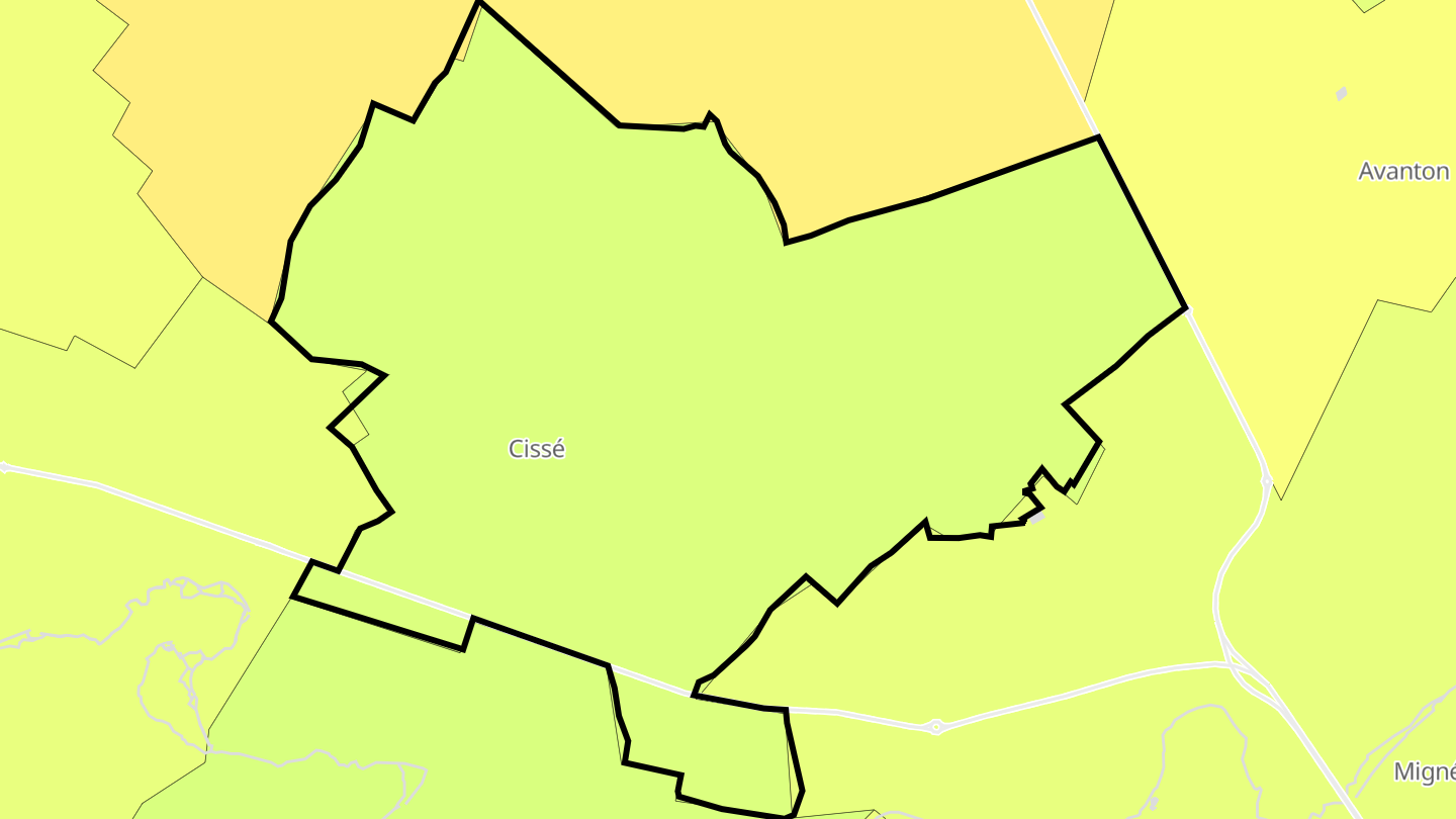 Carte des prix de l'immobilier Cissé