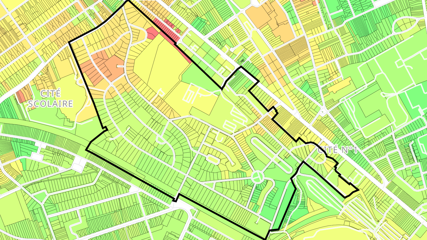 Carte des prix de l'immobilier Cité des Fleurs