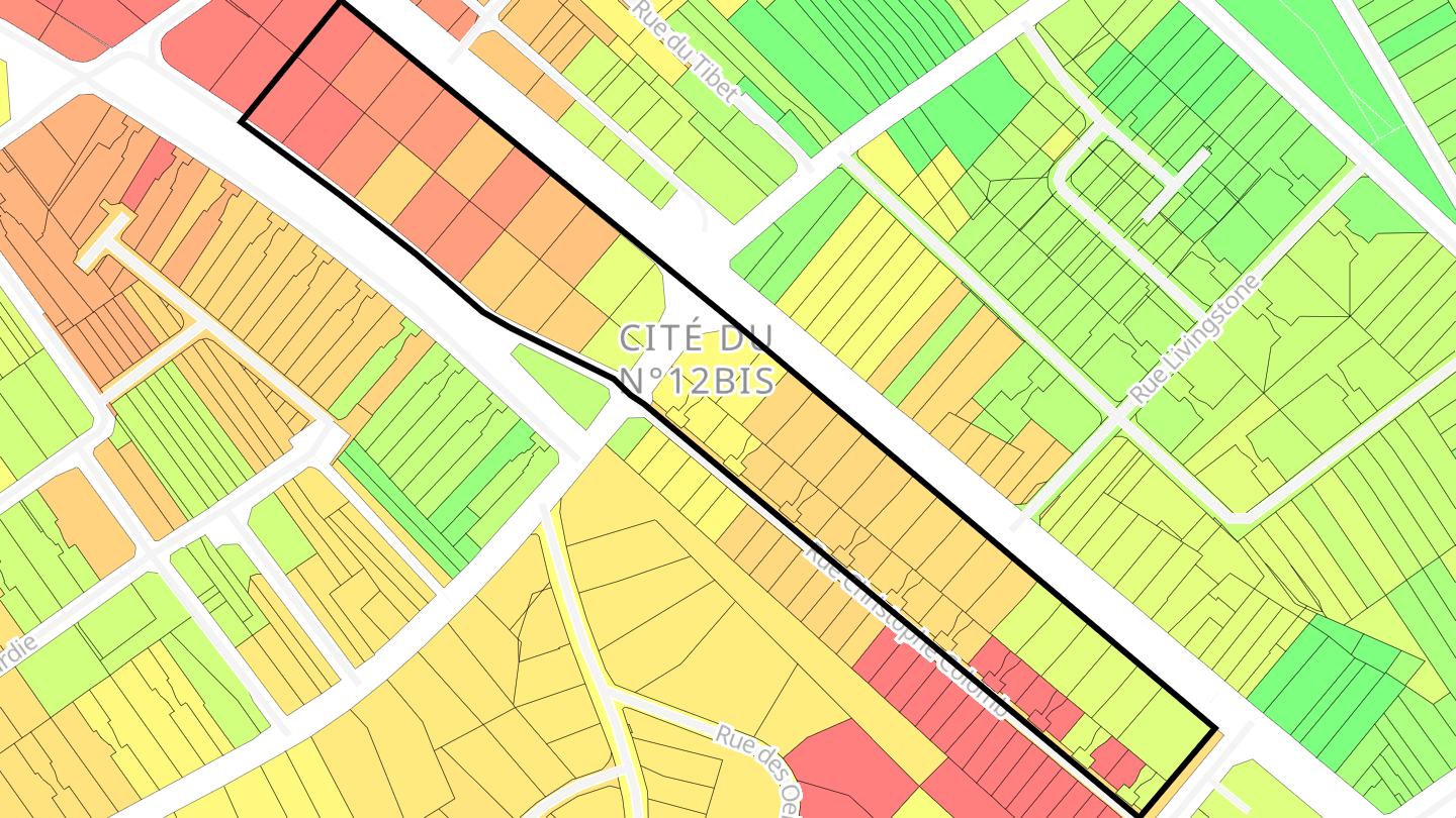 Carte des prix de l'immobilier Cité du n°12bis