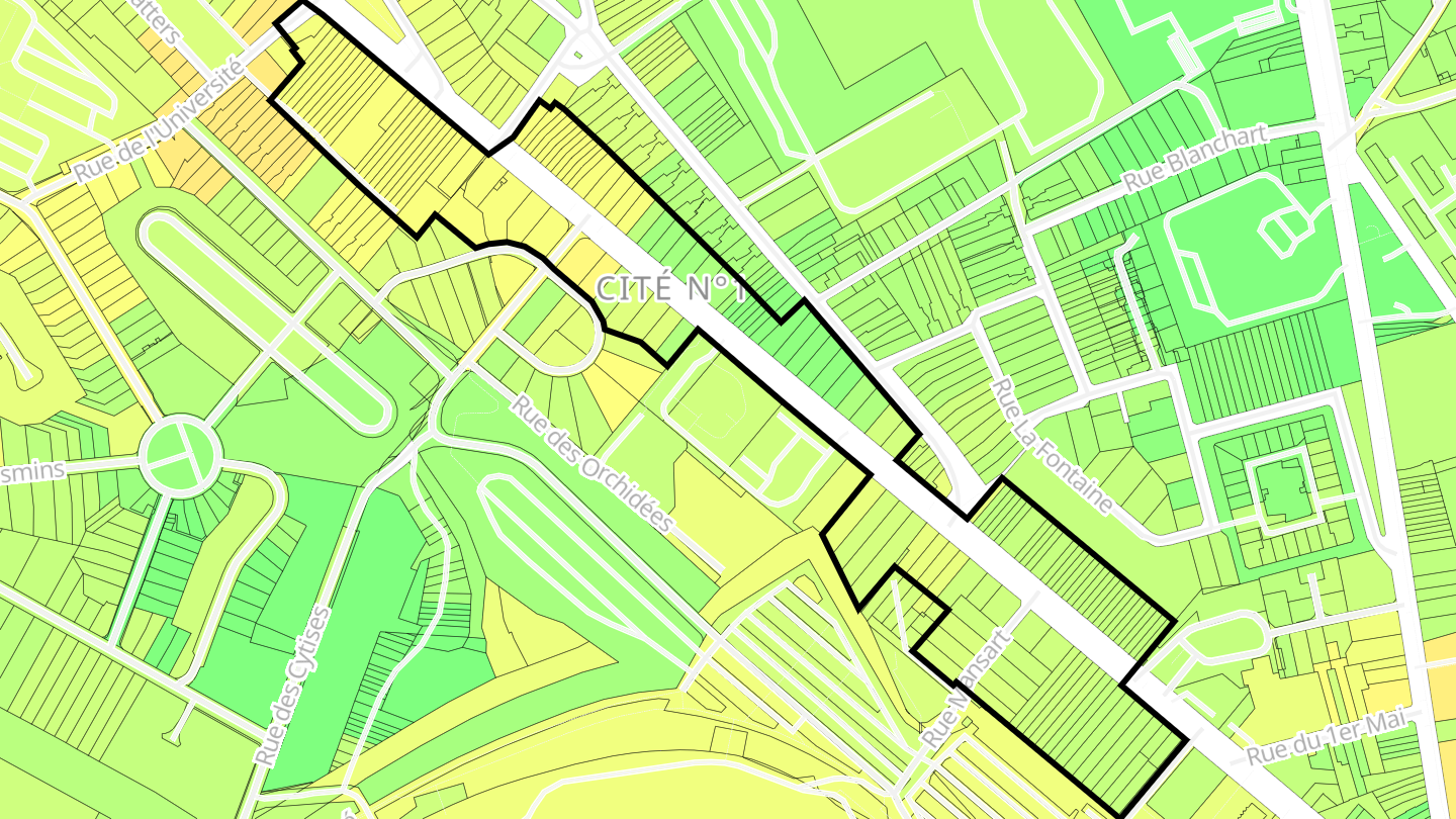Carte des prix de l'immobilier Cité n°1