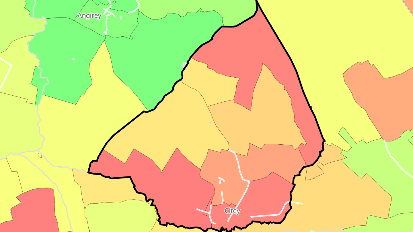 Carte des prix de l'immobilier Citey