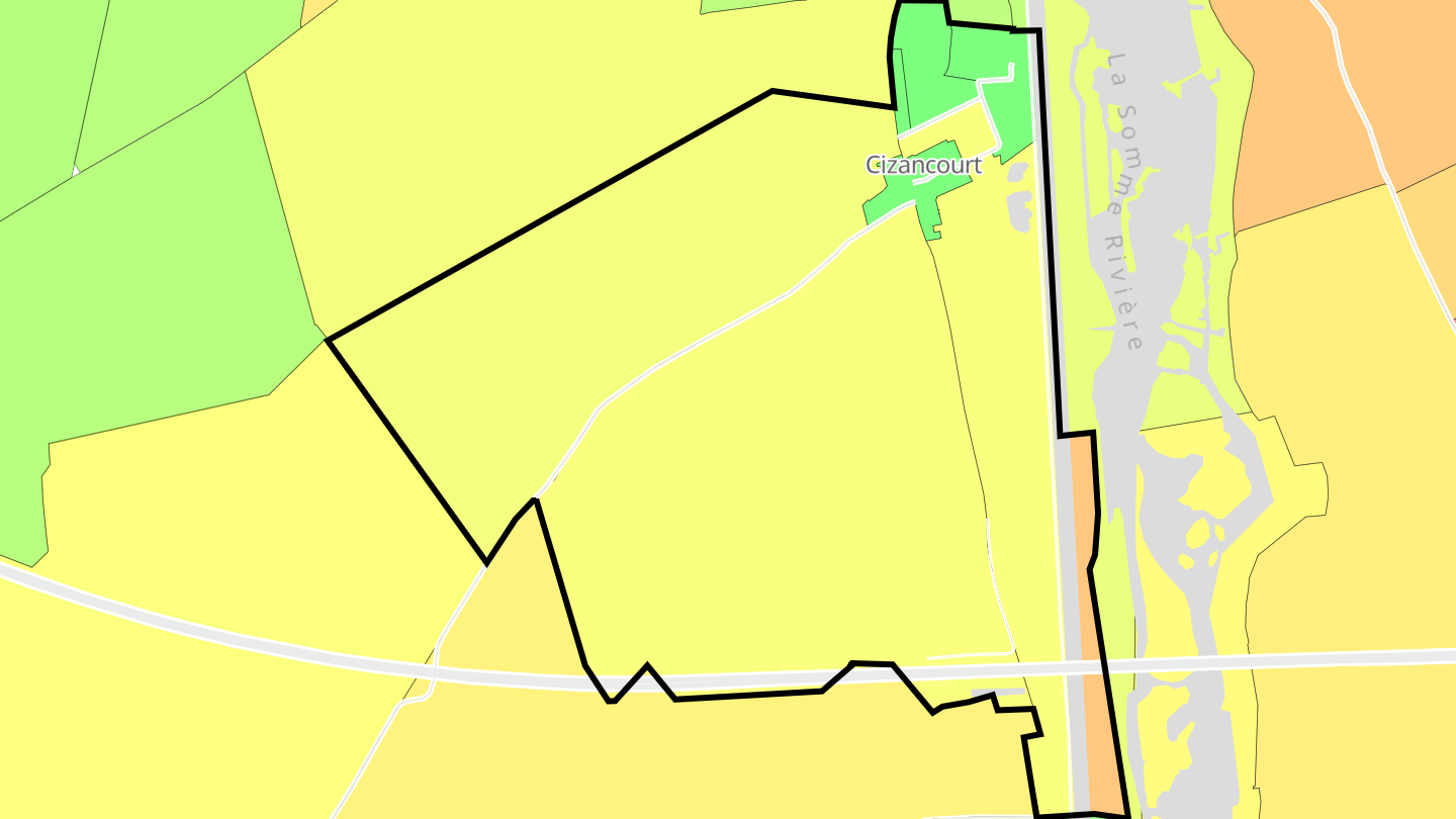 Carte des prix de l'immobilier Cizancourt