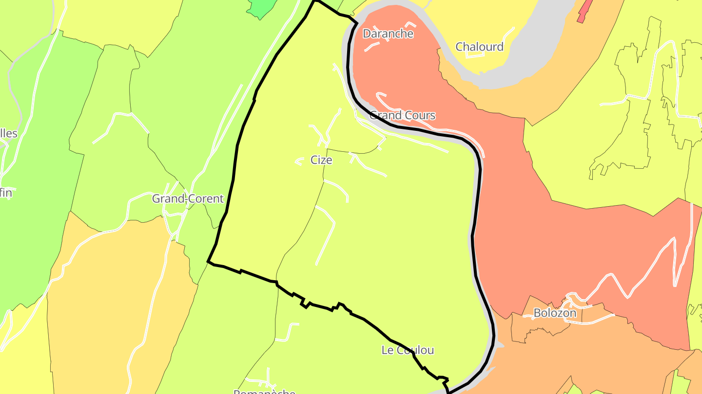 Carte des prix de l'immobilier Cize