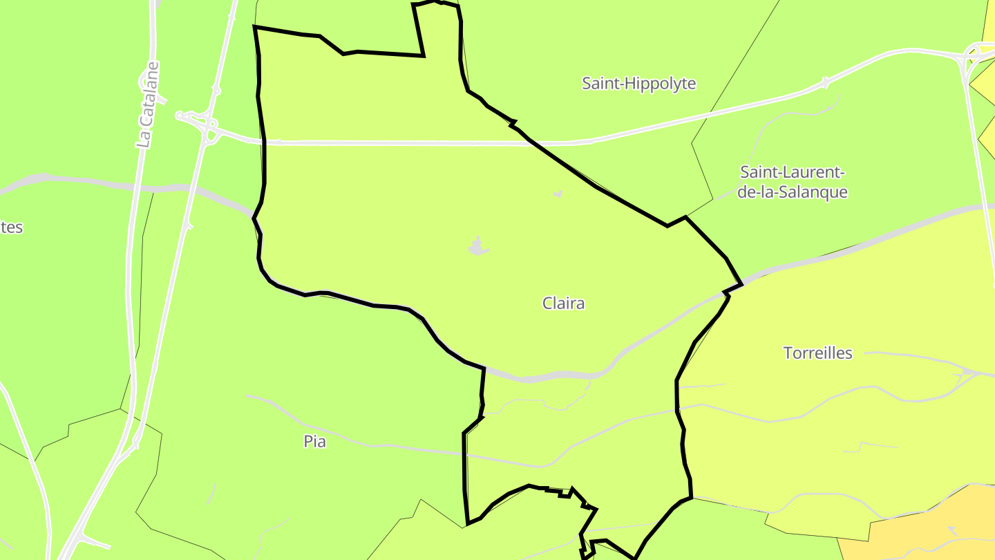 Carte des prix de l'immobilier Claira