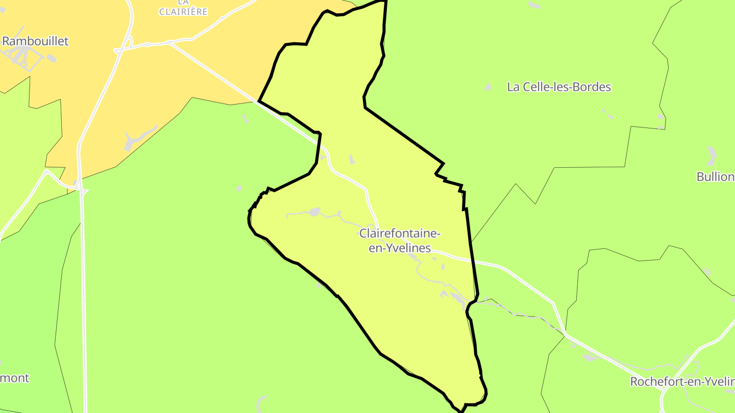 Carte des prix de l'immobilier Clairefontaine-en-Yvelines