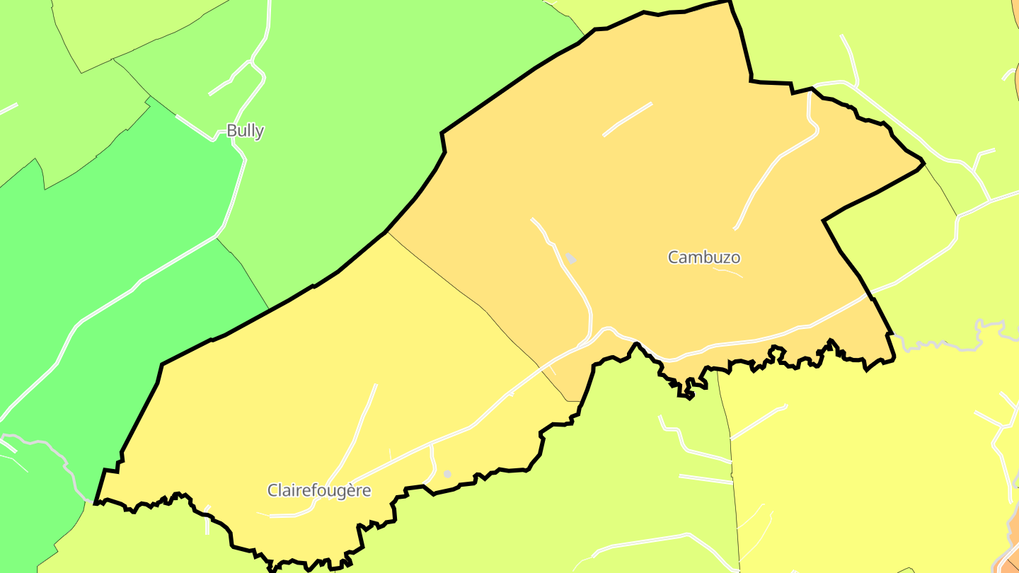 Carte des prix de l'immobilier Clairefougère