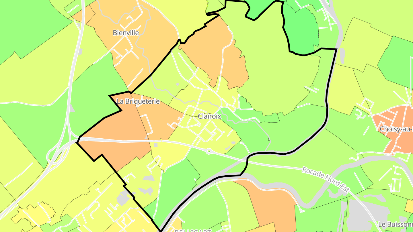 Carte des prix de l'immobilier Clairoix