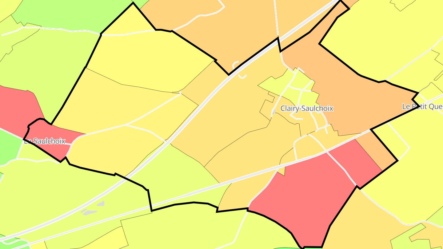Carte des prix de l'immobilier Clairy-Saulchoix