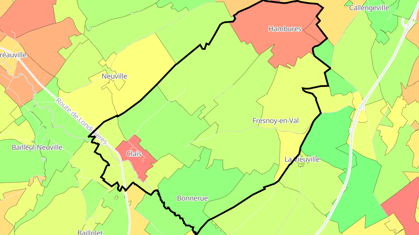 Carte des prix de l'immobilier Clais
