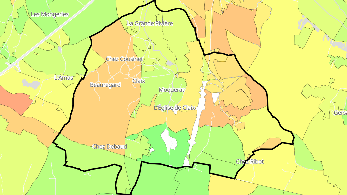 Carte des prix de l'immobilier Claix