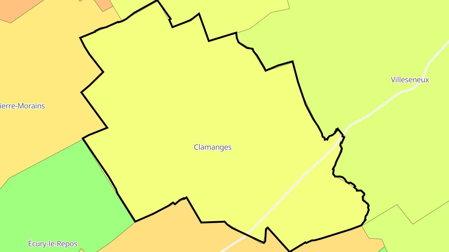 Carte des prix de l'immobilier Clamanges