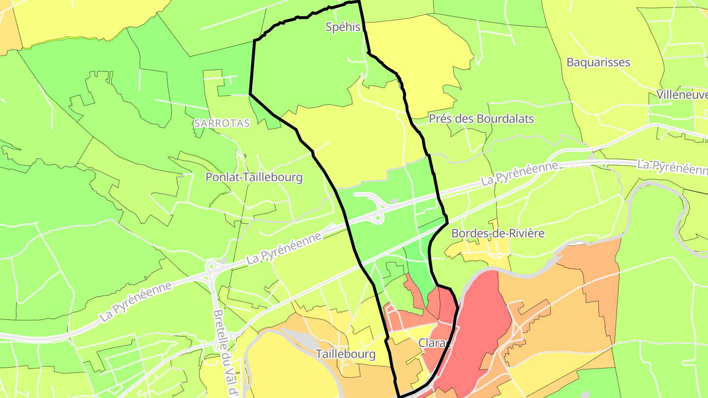 Carte des prix de l'immobilier Clarac