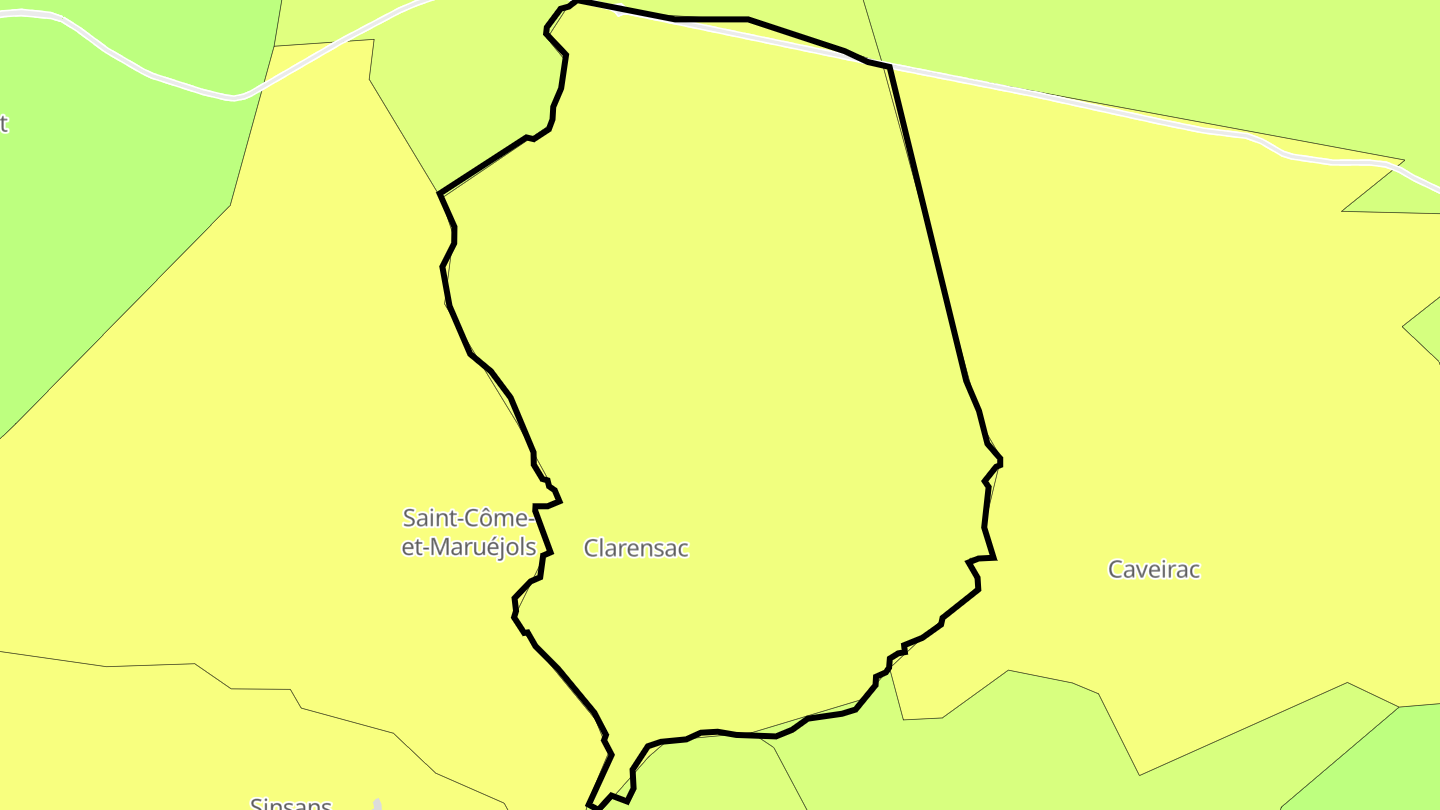 Carte des prix de l'immobilier Clarensac