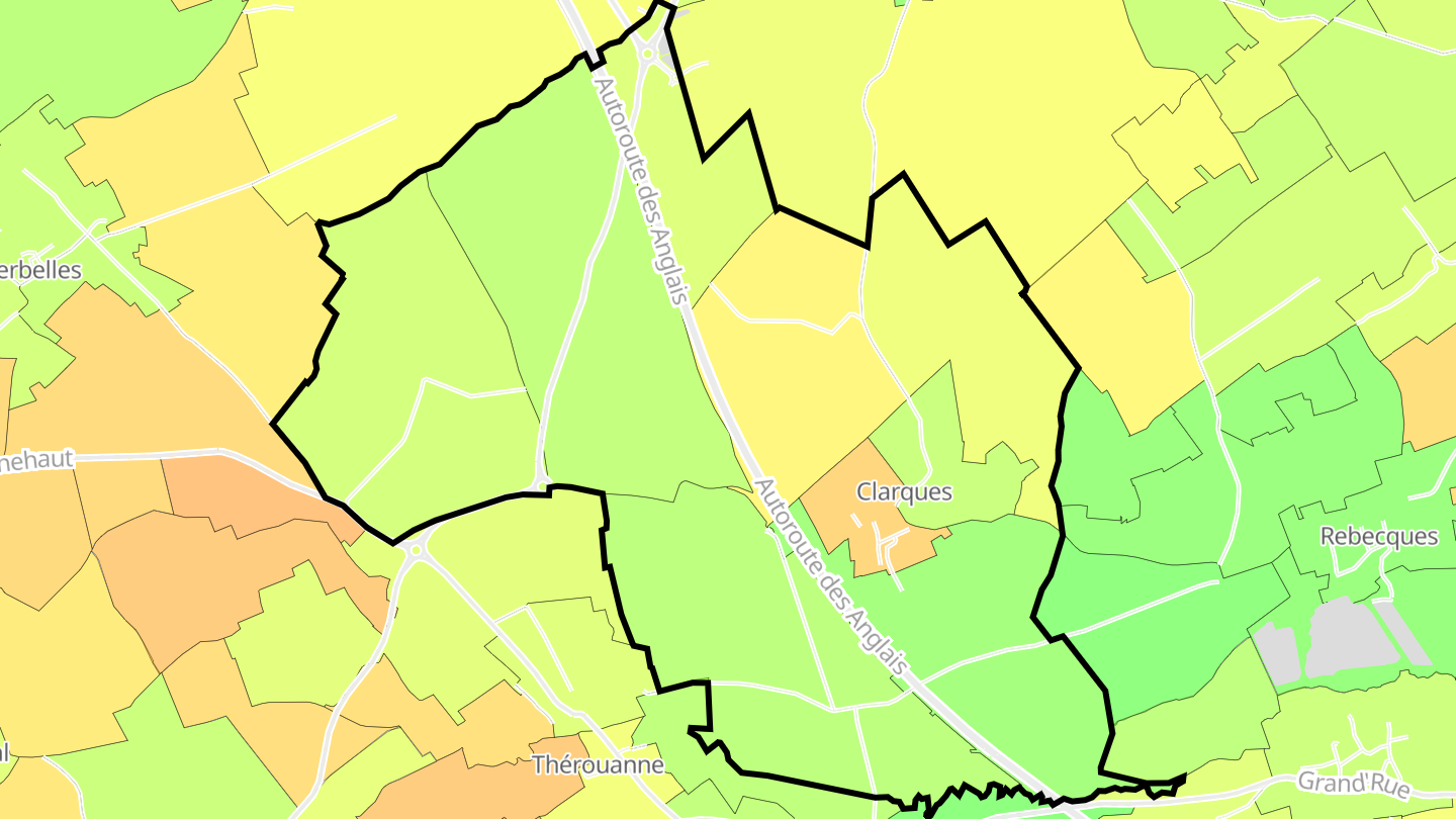 Carte des prix de l'immobilier Clarques
