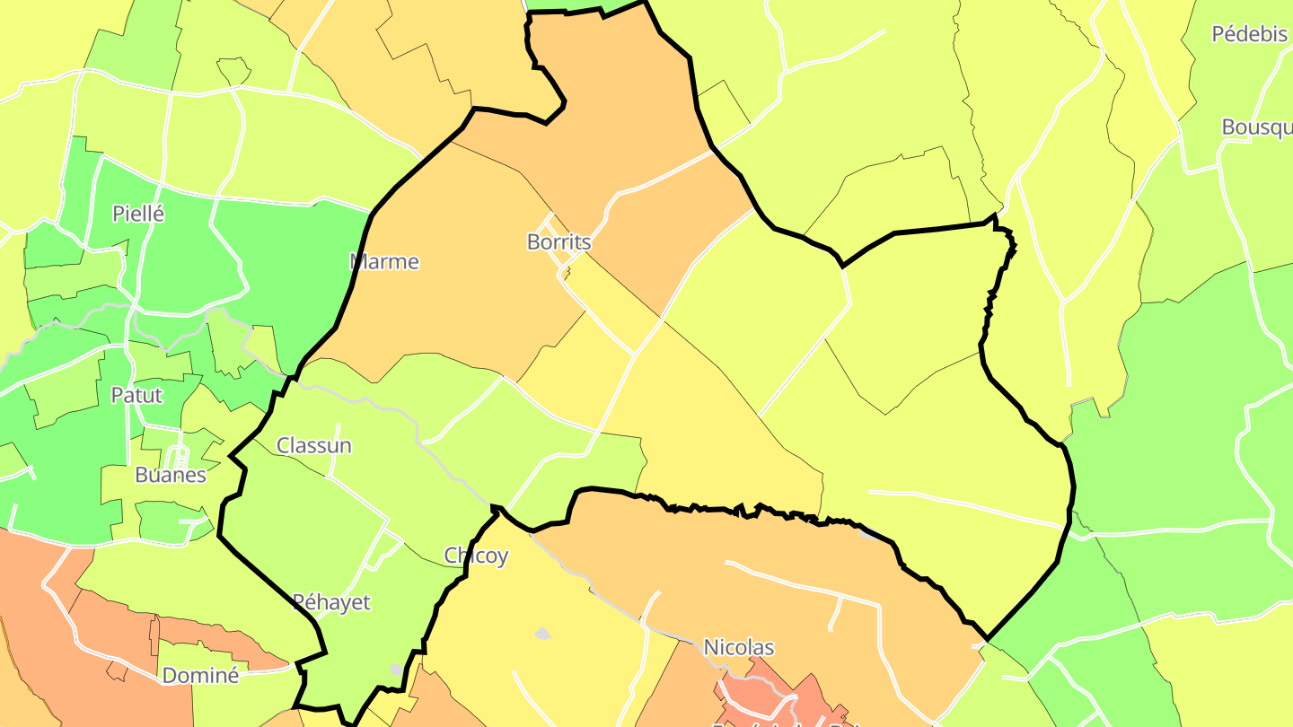 Carte des prix de l'immobilier Classun