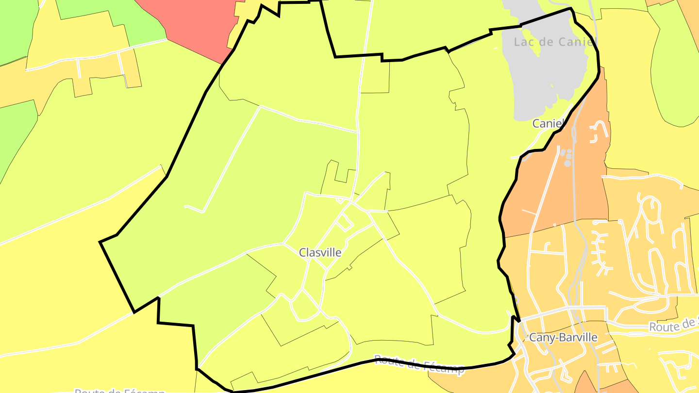 Carte des prix de l'immobilier Clasville