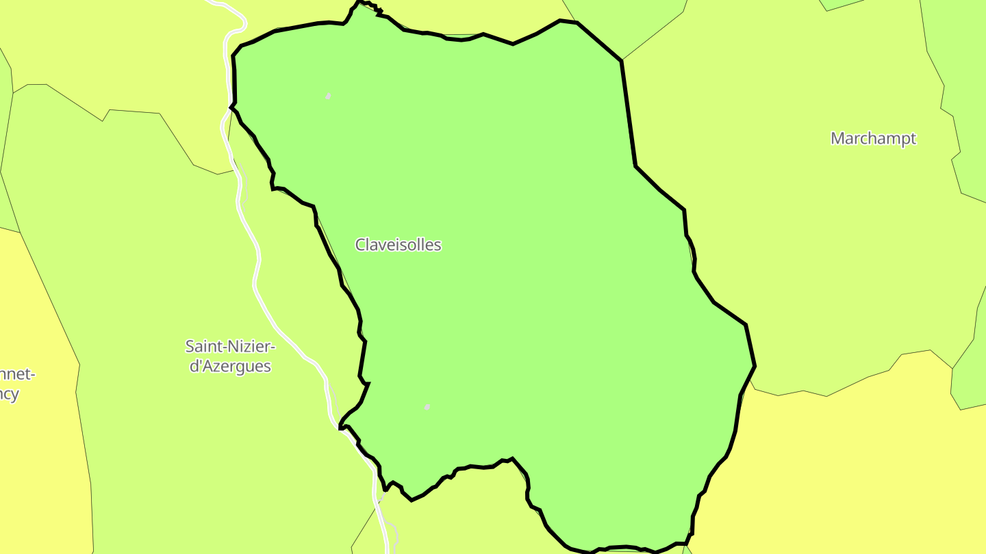 Carte des prix de l'immobilier Claveisolles