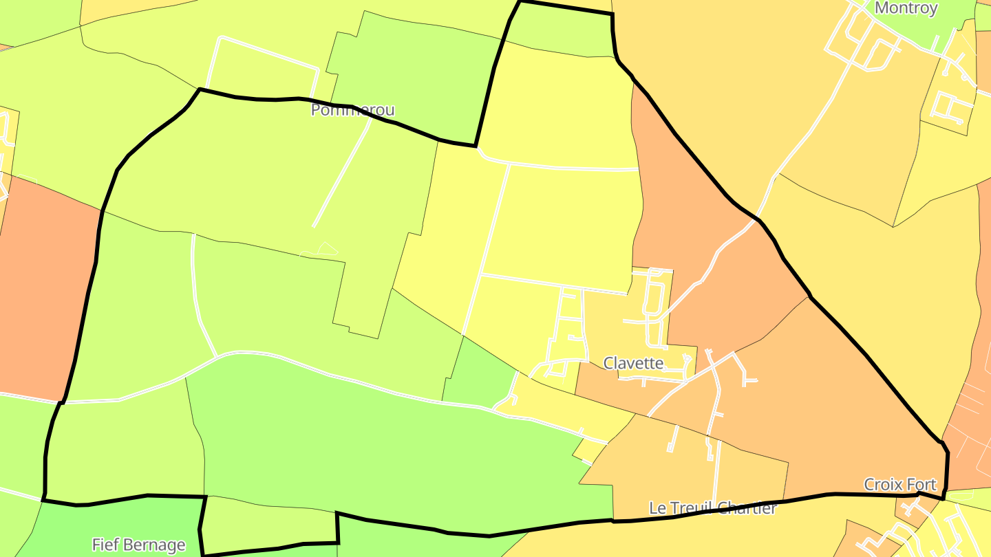 Carte des prix de l'immobilier Clavette