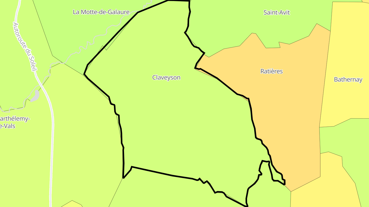 Carte des prix de l'immobilier Claveyson