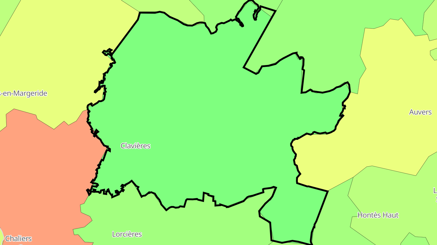Carte des prix de l'immobilier Clavières