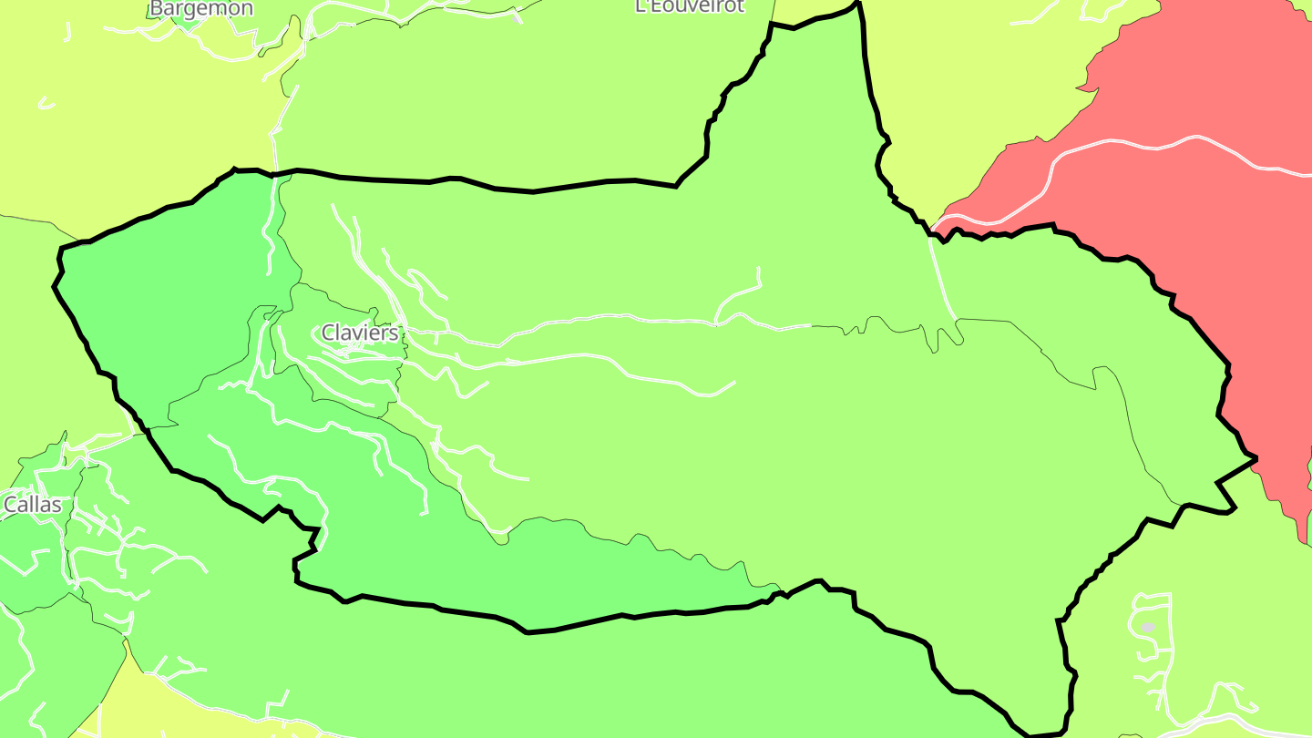 Carte des prix de l'immobilier Claviers