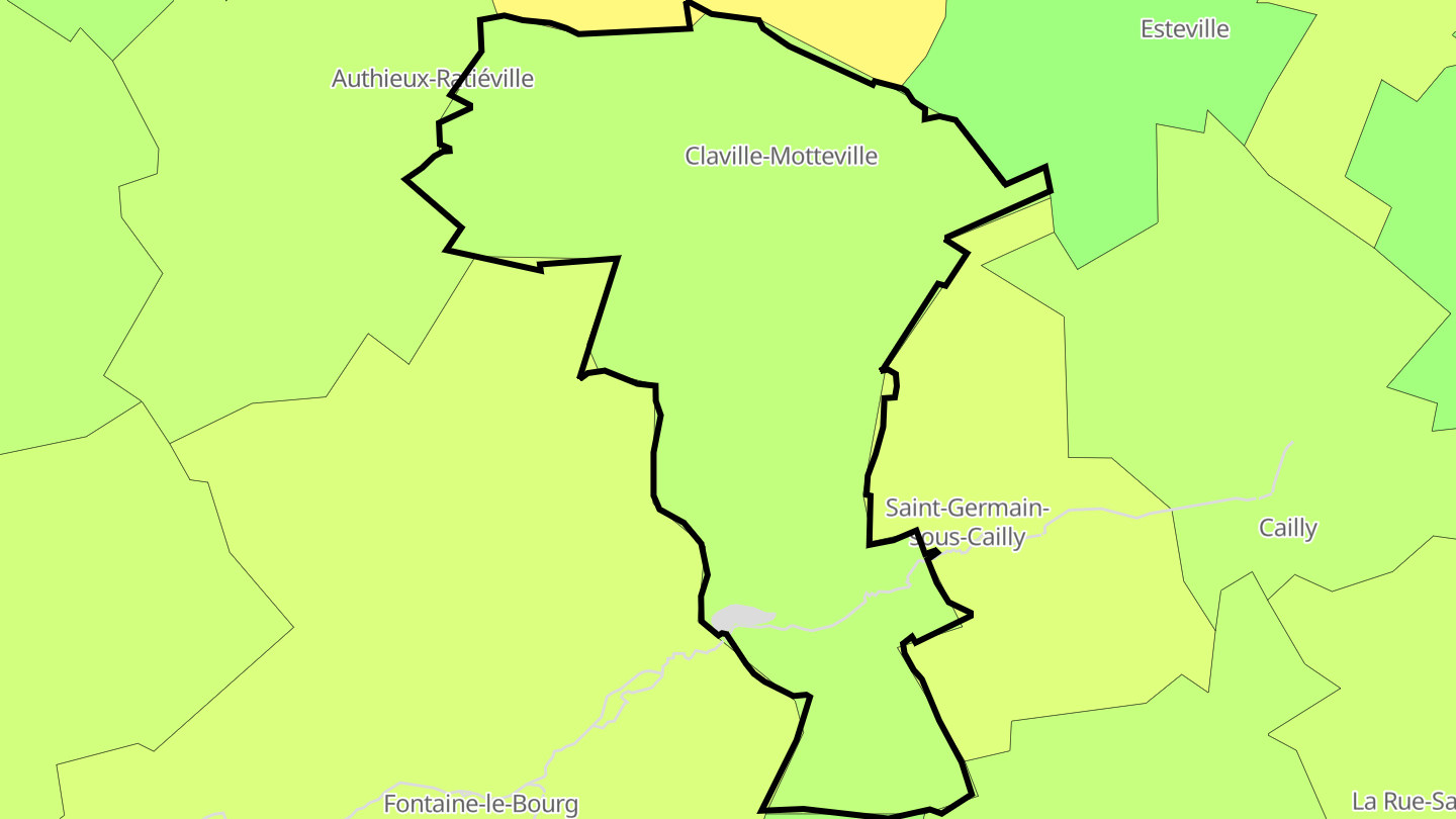 Carte des prix de l'immobilier Claville-Motteville