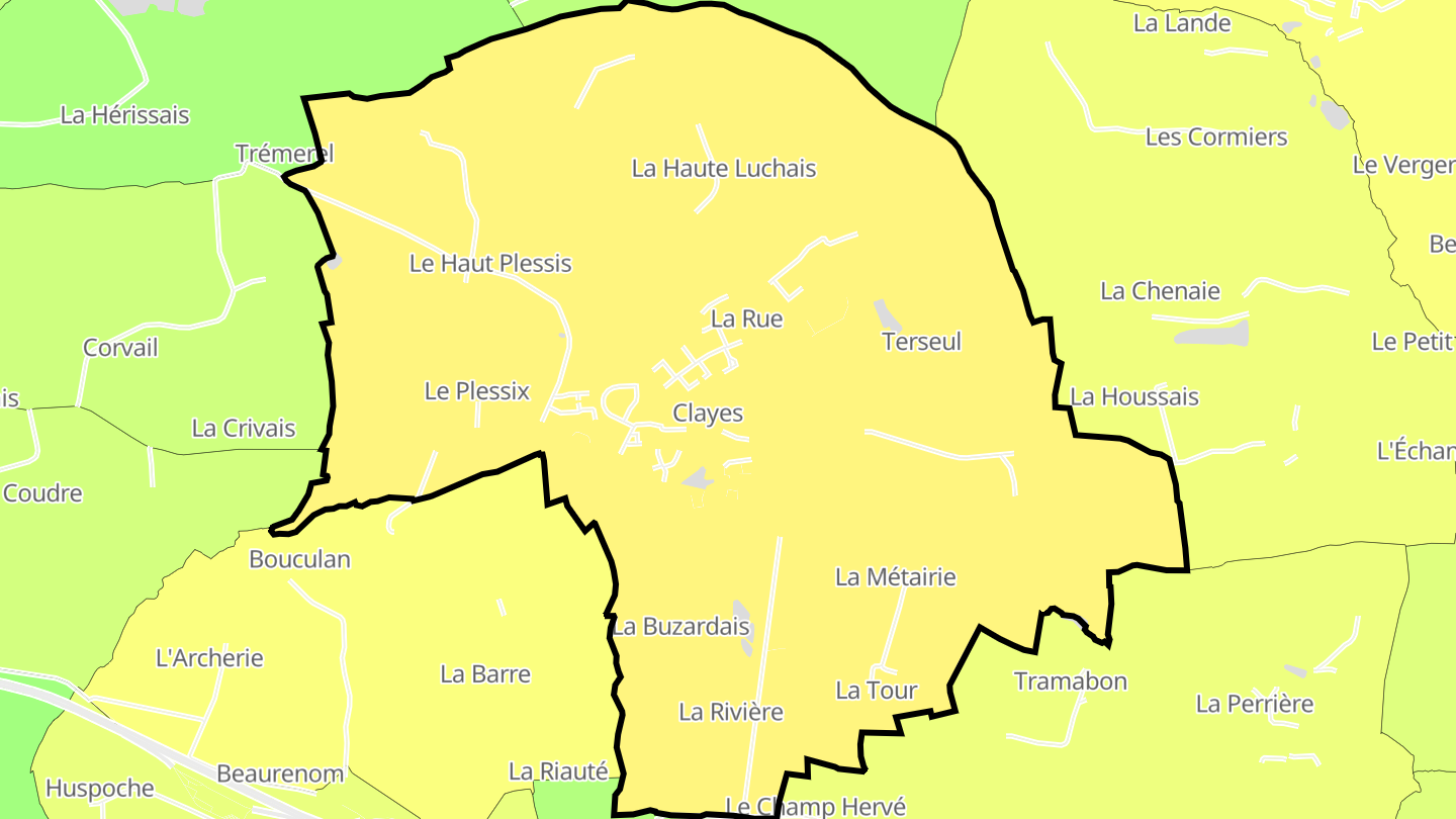 Carte des prix de l'immobilier Clayes