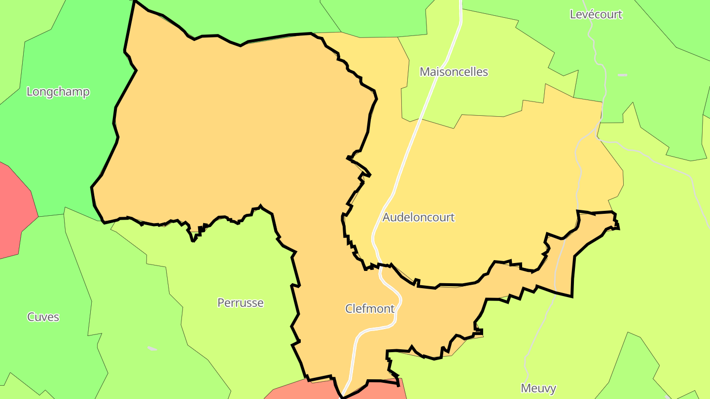 Carte des prix de l'immobilier Clefmont