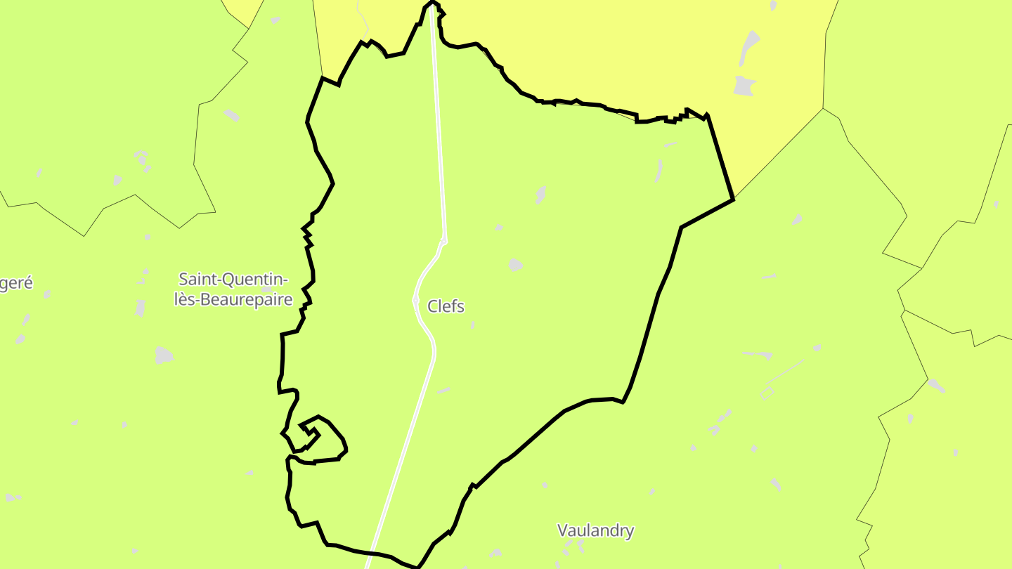 Carte des prix de l'immobilier Clefs