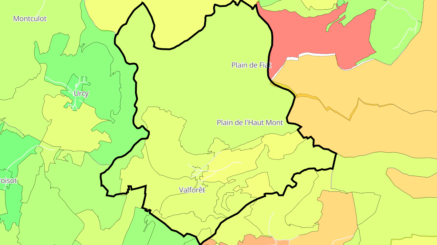 Carte des prix de l'immobilier Clémencey