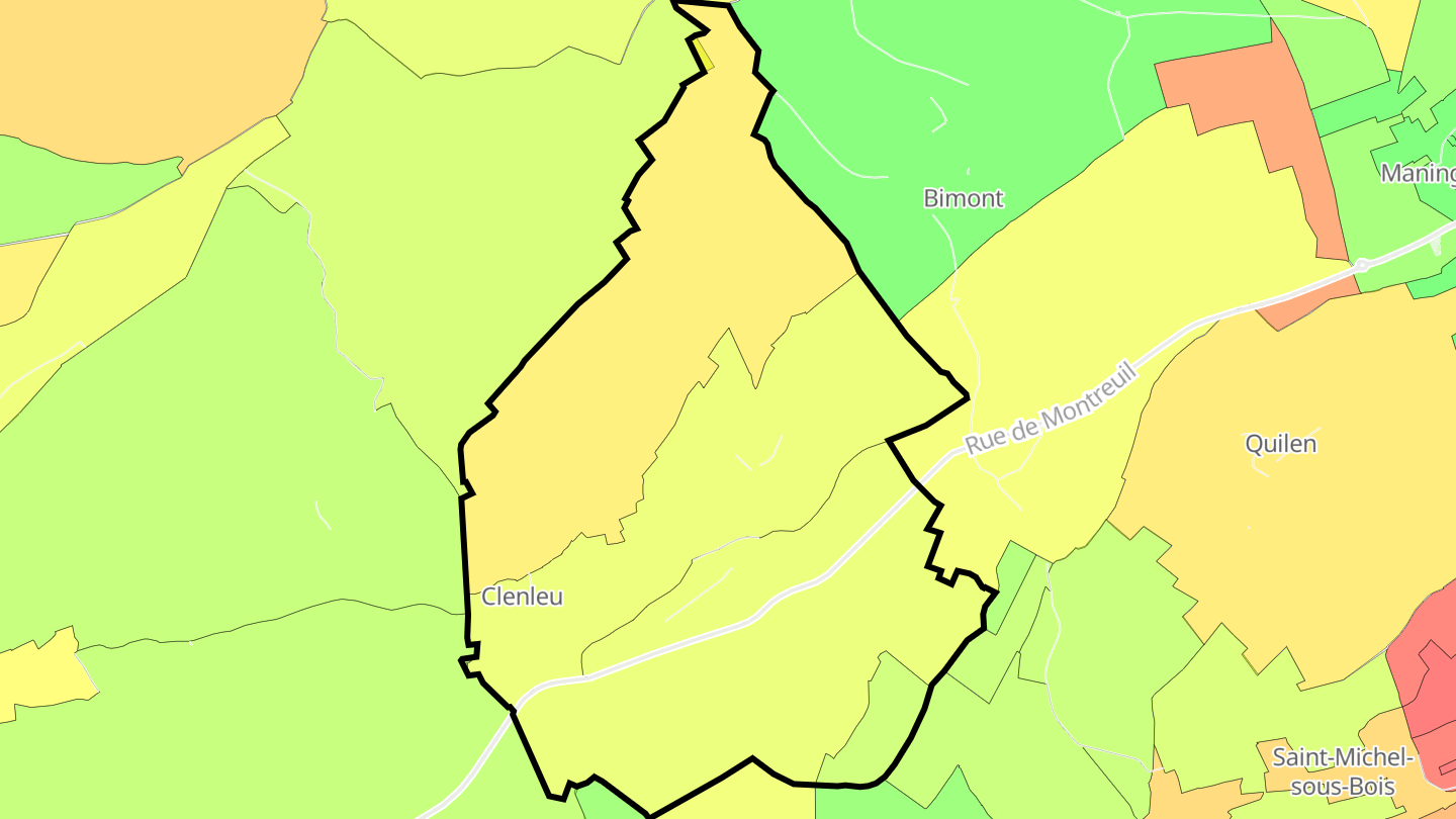 Carte des prix de l'immobilier Clenleu