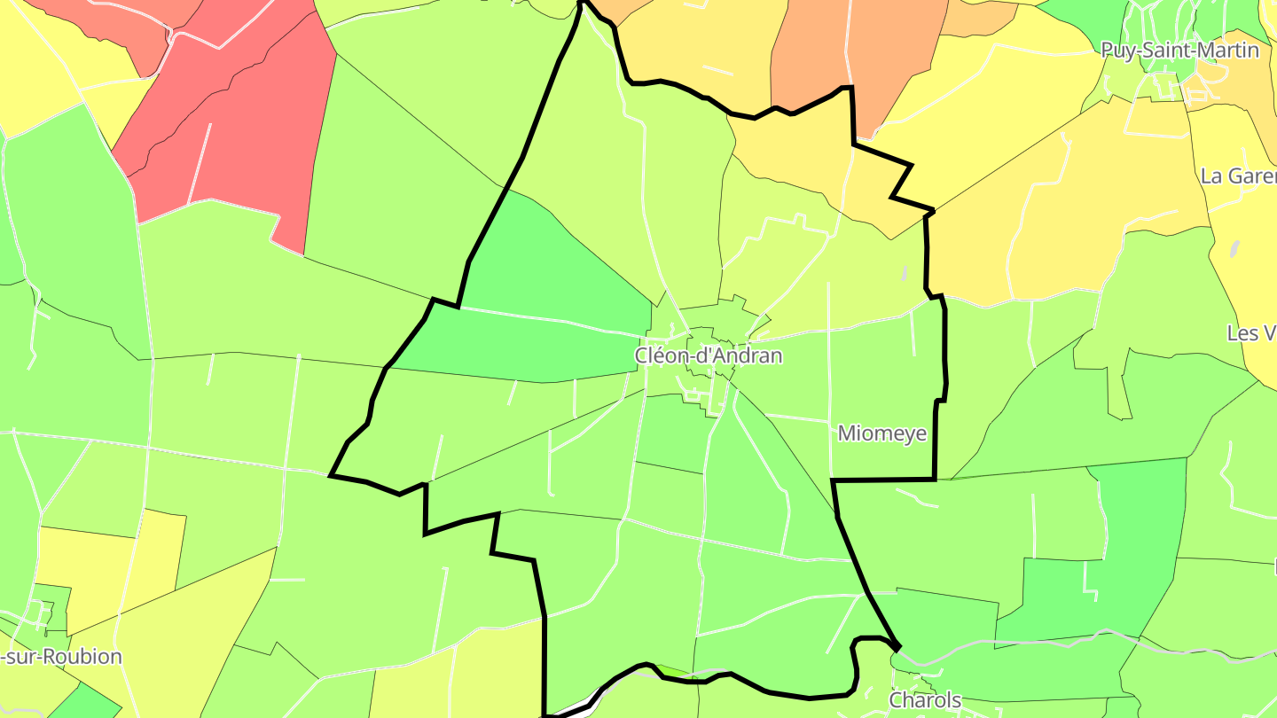 Carte des prix de l'immobilier Cléon-d'Andran