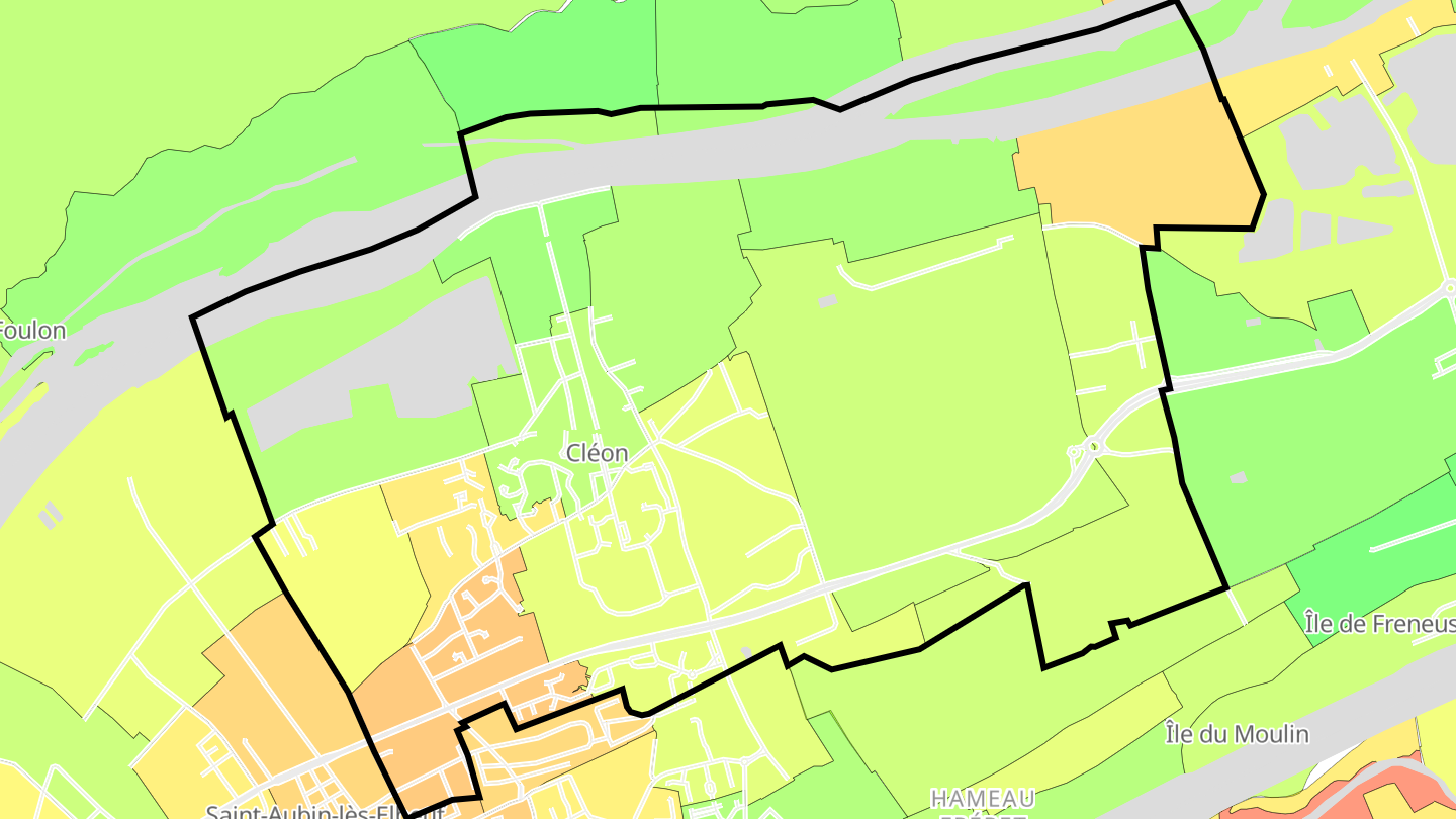 Carte des prix de l'immobilier Cléon
