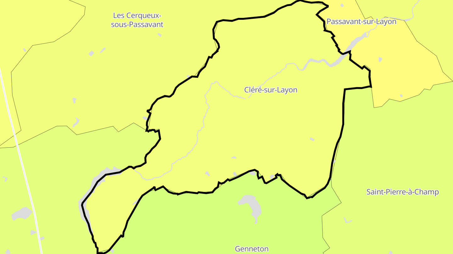 Carte des prix de l'immobilier Cléré-sur-Layon